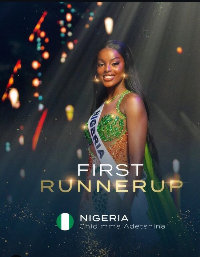 Vanessa chidinma onwe Adetshina emerges 1st runner up at miss universe